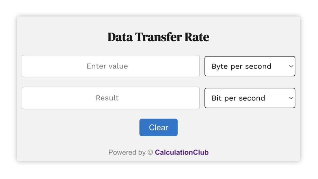 Data Transfer Rate