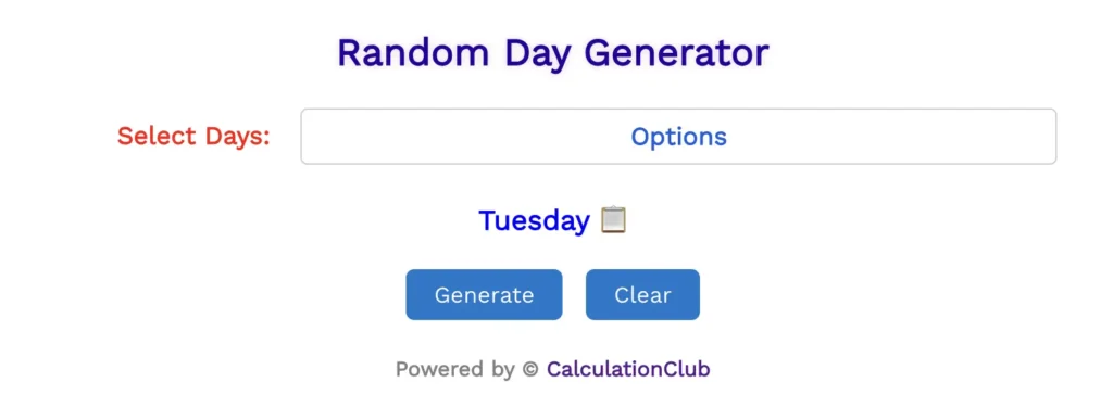 Random Day Generator