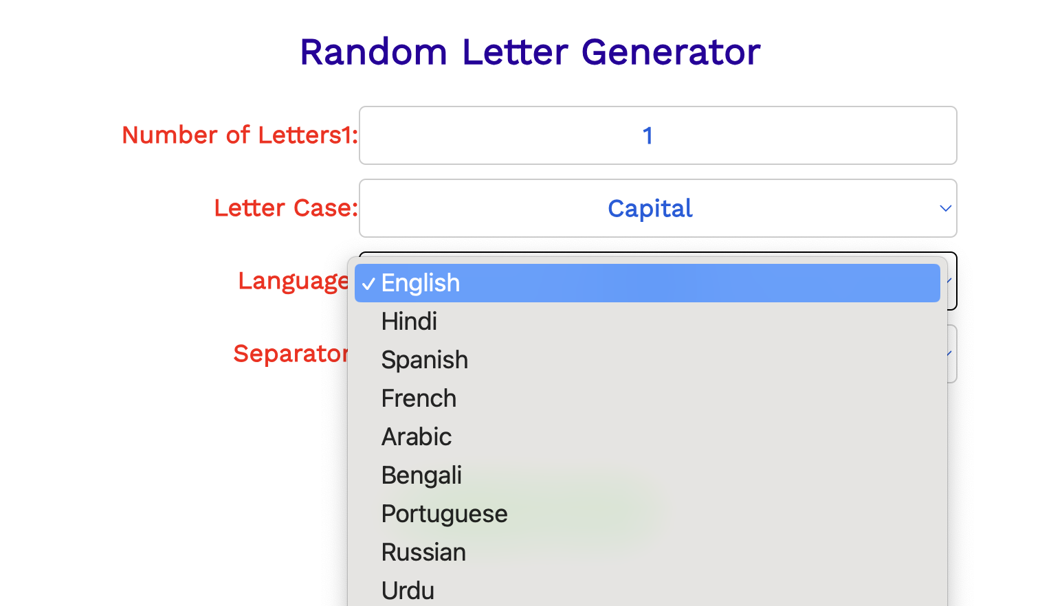 Random Letter Generator 3 | CalculationClub