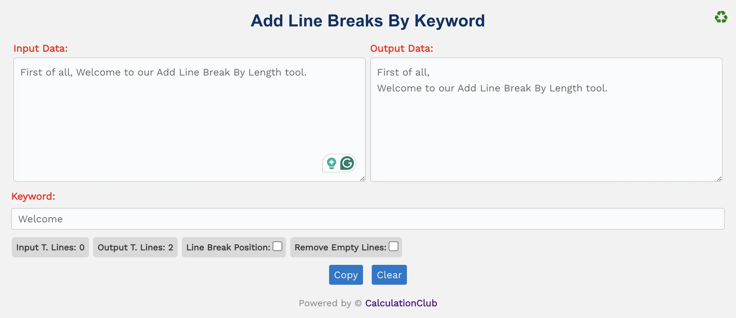 Add Line Breaks By Keyword