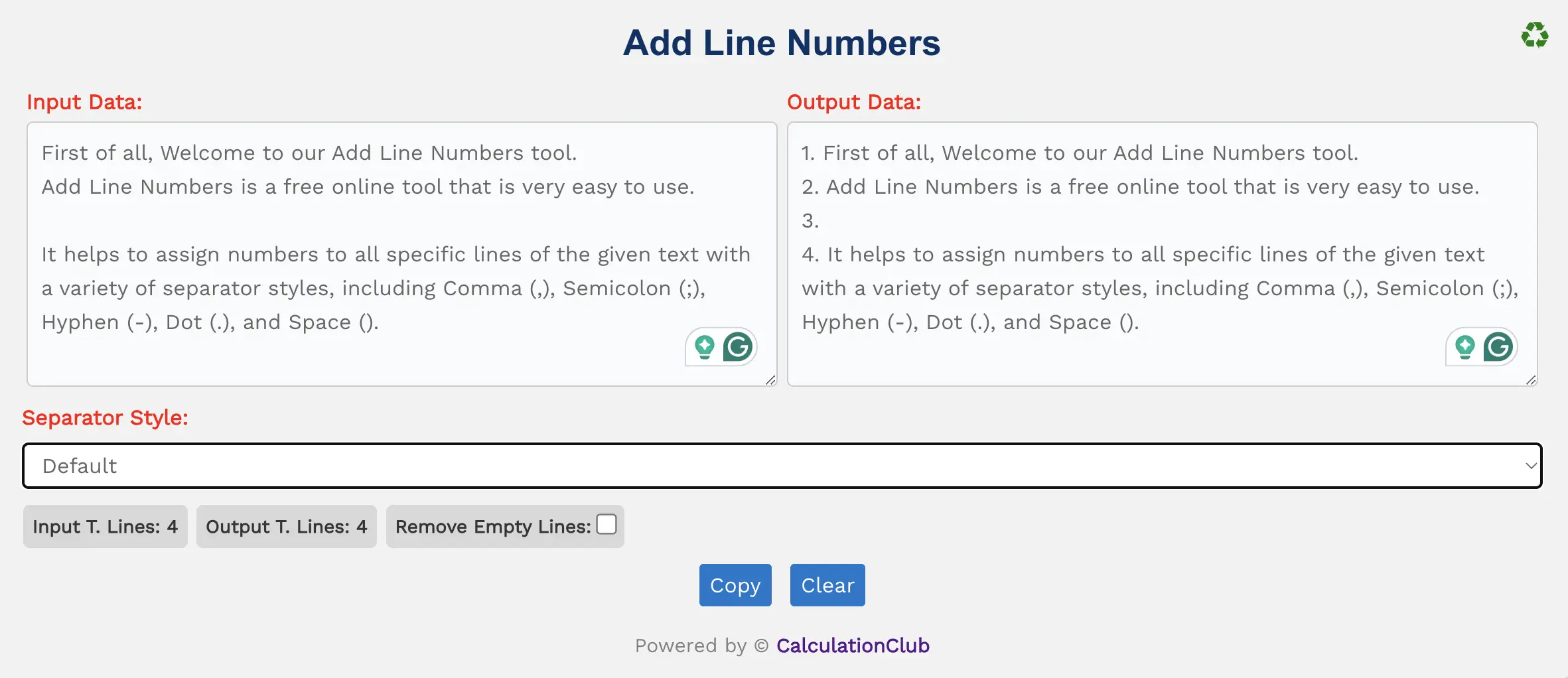 Add Line Numbers1 | CalculationClub