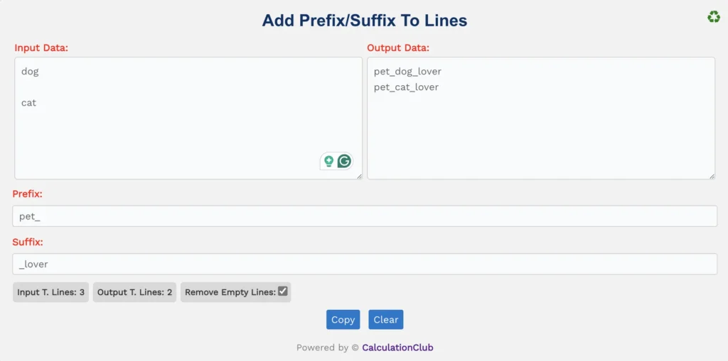 Add Prefix/Suffix to Lines – Add Text Before or After