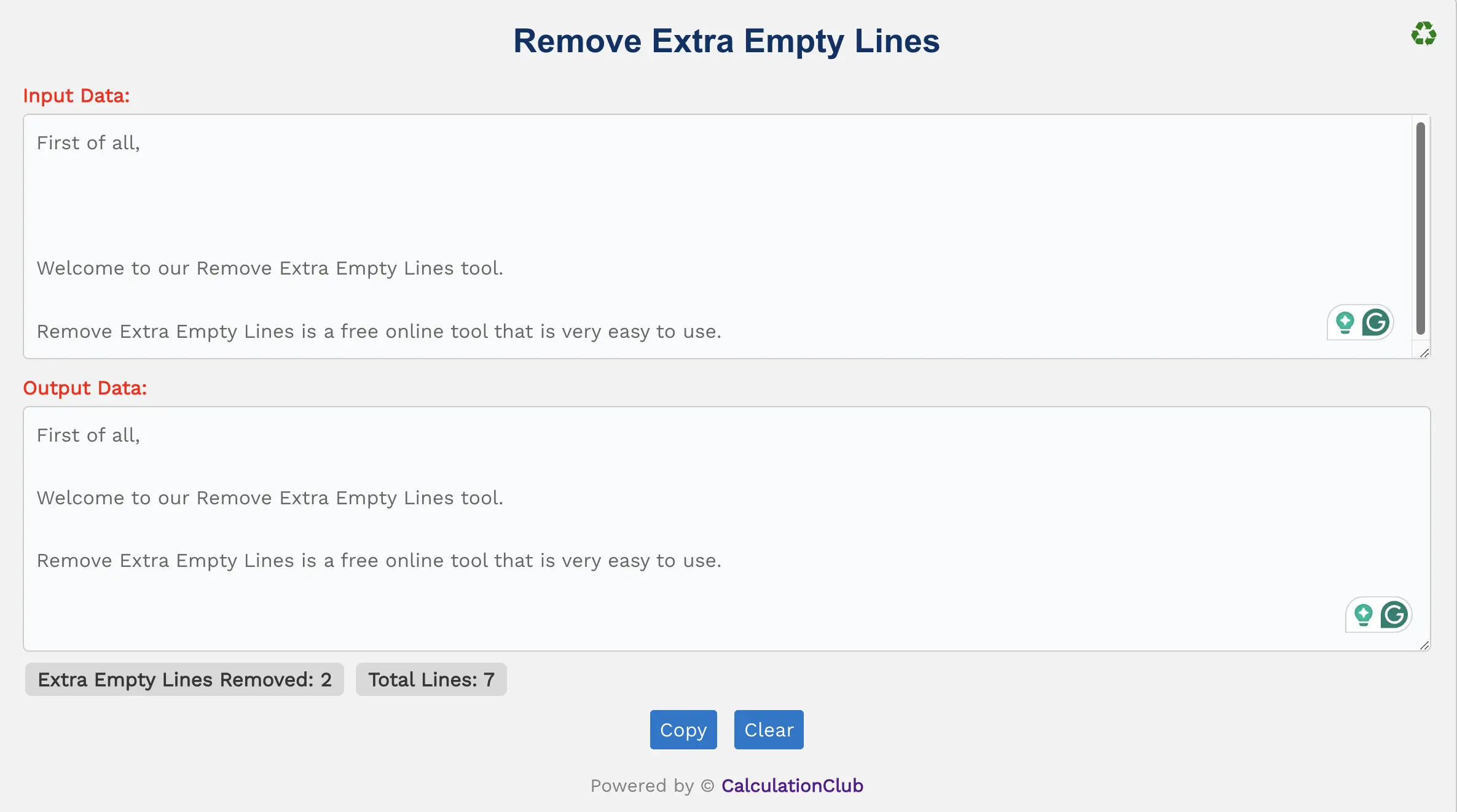 Remove Extra Empty Lines