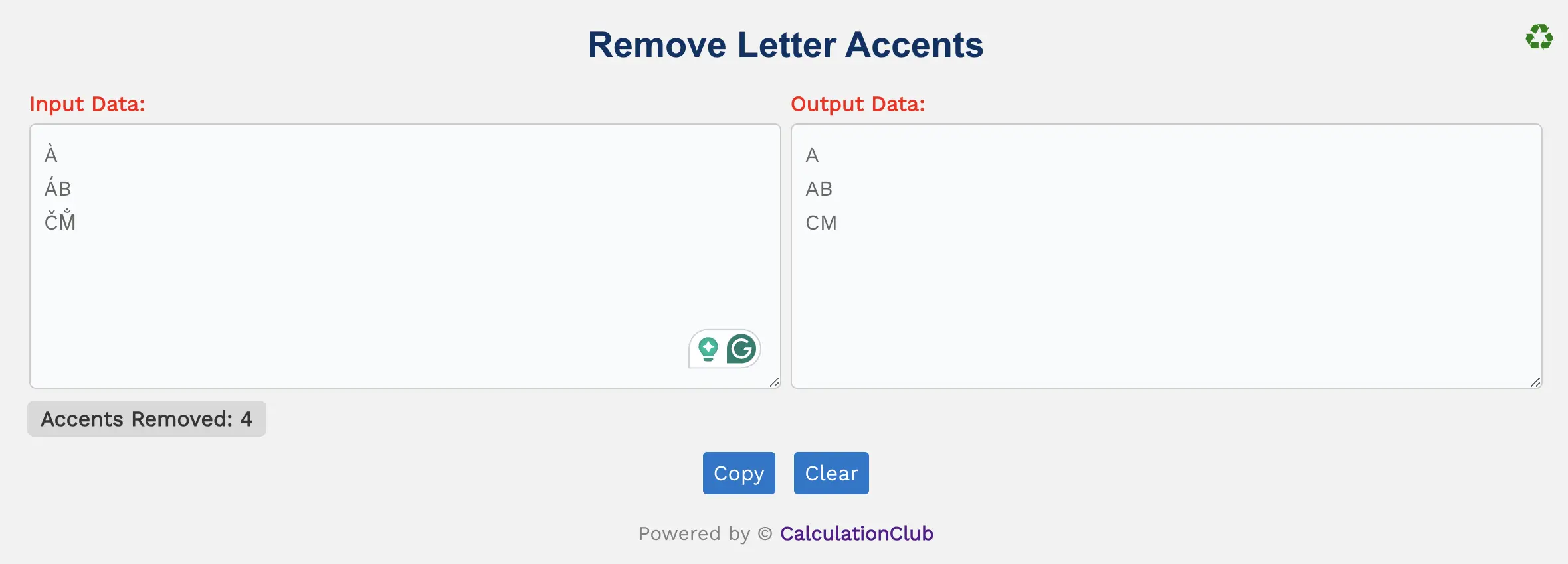 Remove Letter Accents