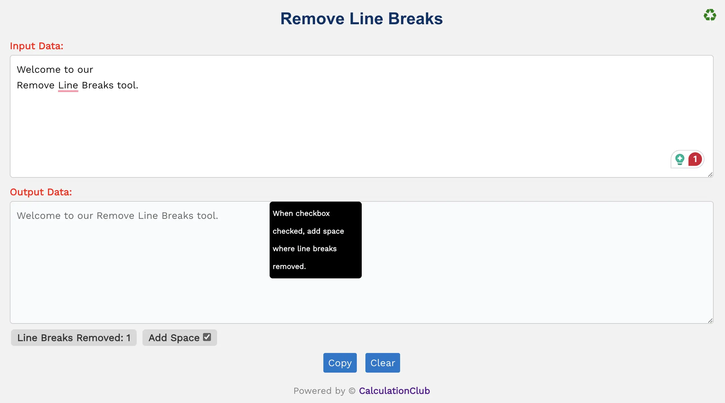 Remove Line Breaks