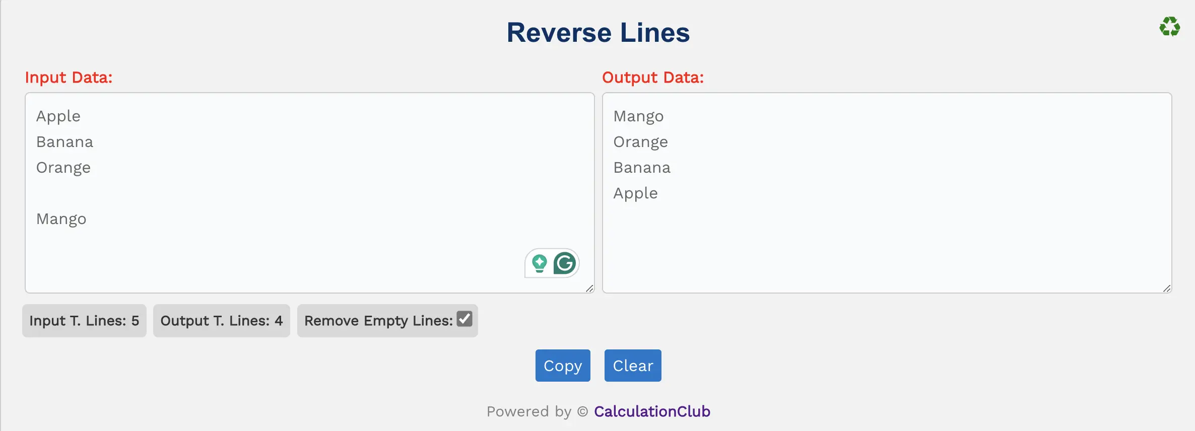 Reverse Lines | CalculationClub