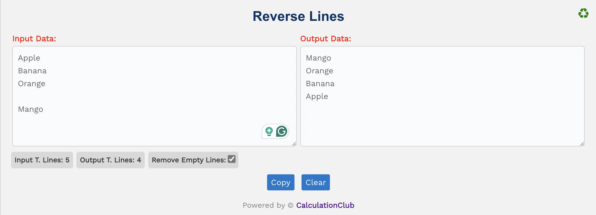 Reverse Lines Tool