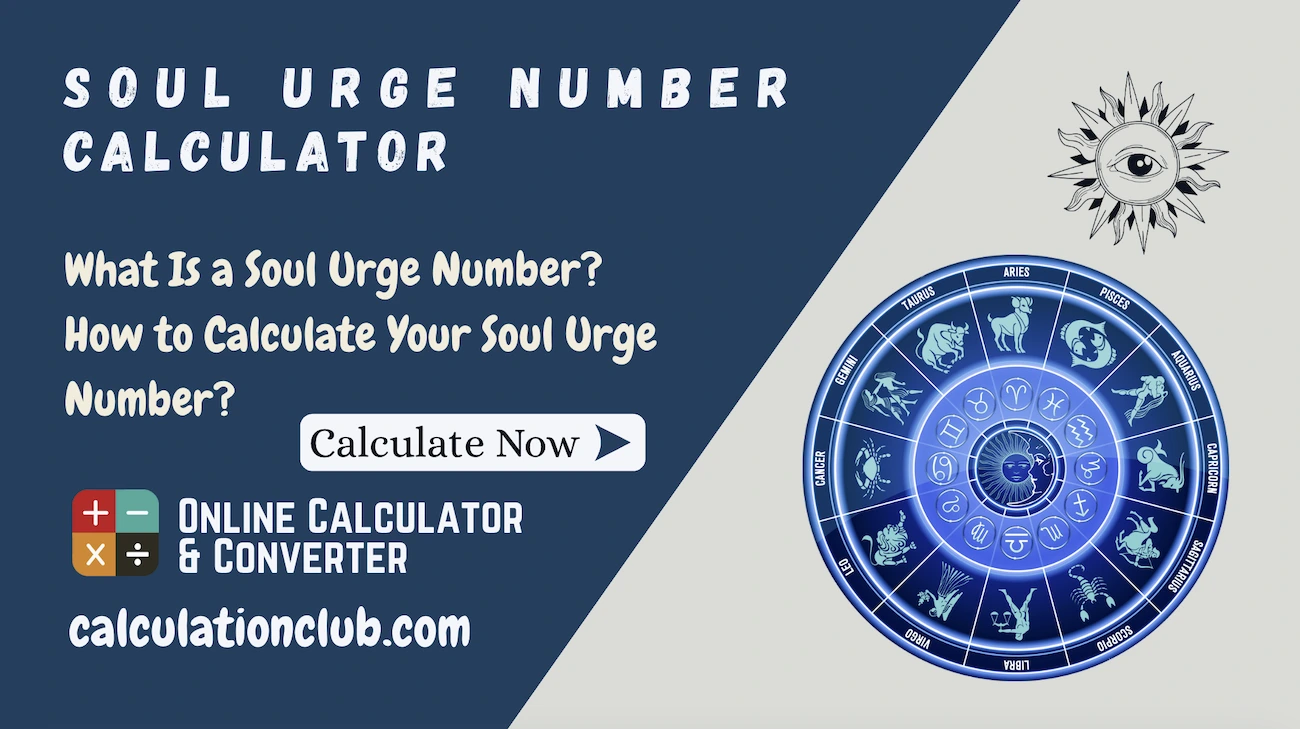 SOUL URGE NUMBER CALCULATOR SOUL URGE NUMBER CALCULATOR