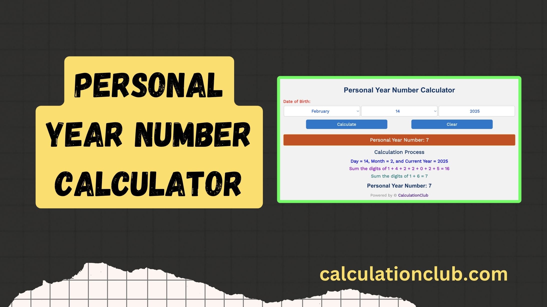 Personal year number calculator calculationclub 2025