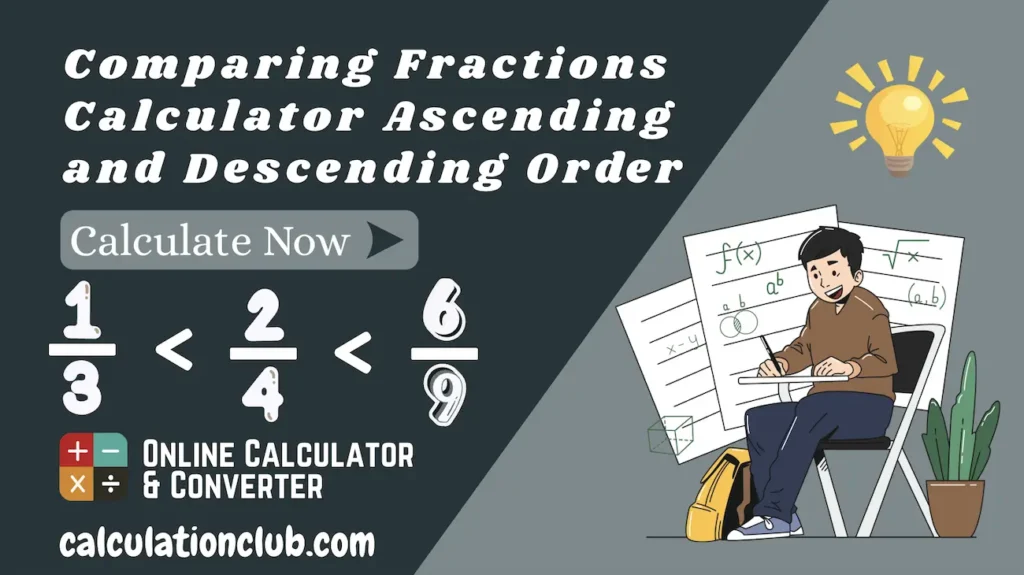 Comparing Fractions Calculator — Ascending and Descending Order Comparing Fractions Calculator — Ascending and Descending Order