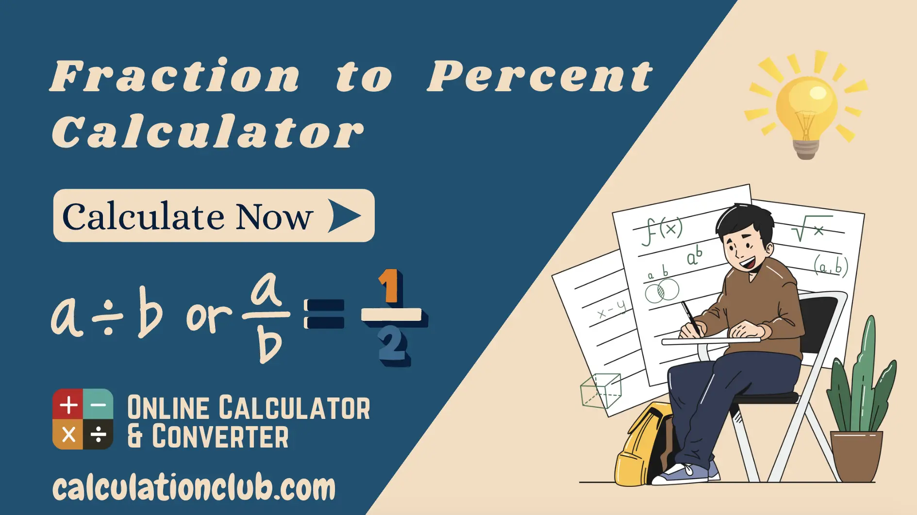 Fraction to Percent Calculator CalculationClub