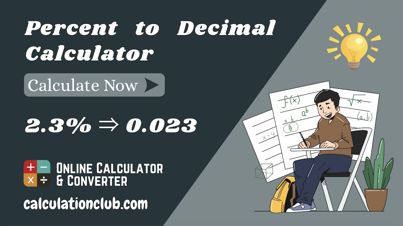 Percent to Decimal Calculator Percent to Decimal Calculator