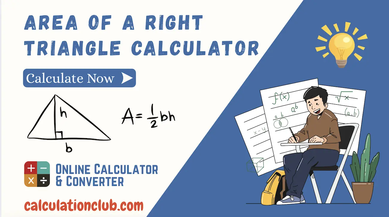 thumbnail of Area of a Right Triangle Calculator Area of a Right Triangle Calculator
