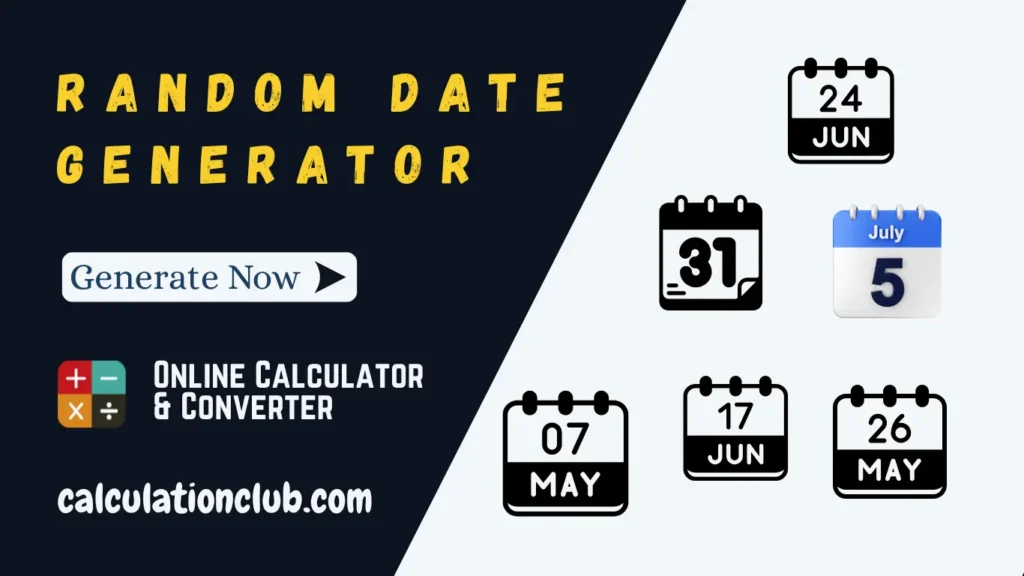 Random Date Generator Random Date Generator