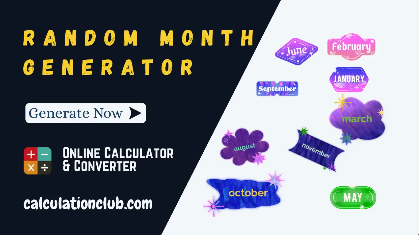 Random Month Generator CalculationClub